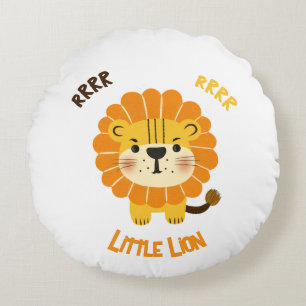 Little lion round pillow