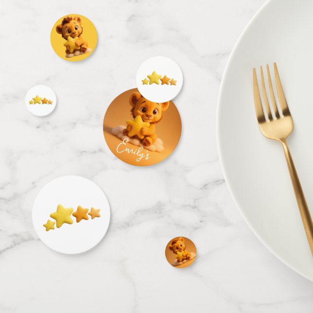 Little Lion & Star - Baby Shower Table Confetti (Group)
