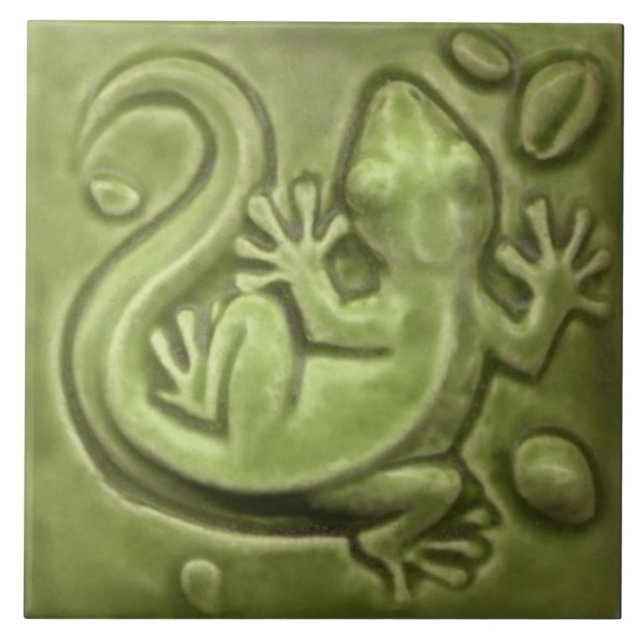 Little Lizard Vintage Tile (Front)