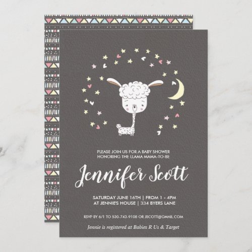 Little Llama Baby Shower Invitation