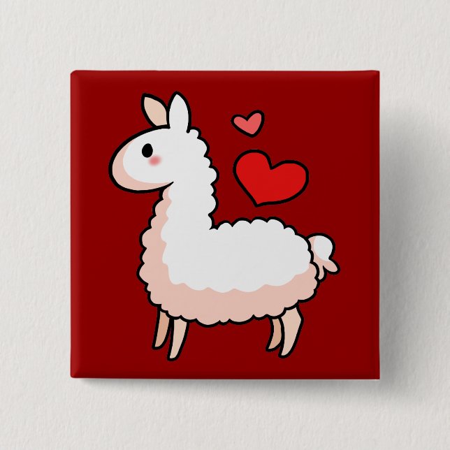 Little Llama Button (Front)