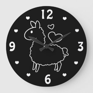 Little Llama Large Clock