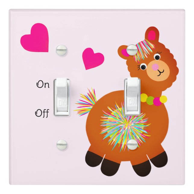 Little Llama Light Switch Cover (In Situ)