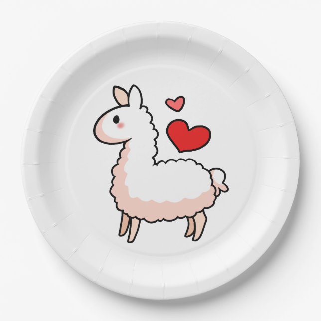 Little Llama Paper Plates (Front)