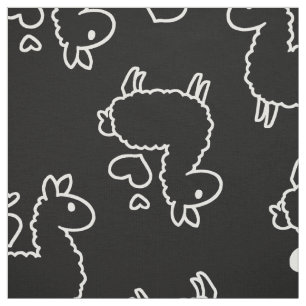 Little Llama Silhouette Madness Fabric