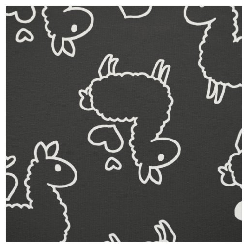 Little Llama Silhouette Madness Fabric