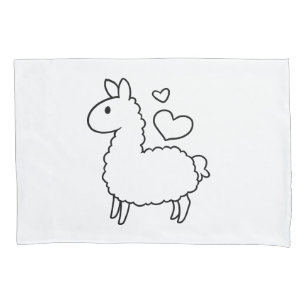Little Llama Silhouette Madness Pillowcase