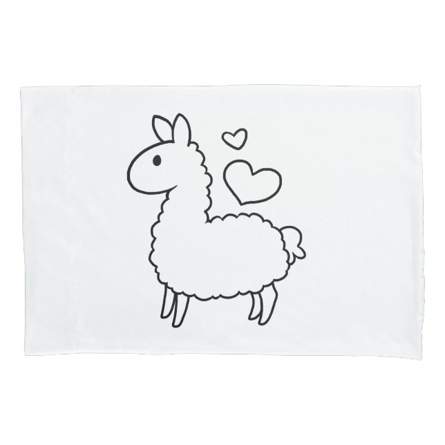 Little Llama Silhouette Madness Pillowcase (Front)