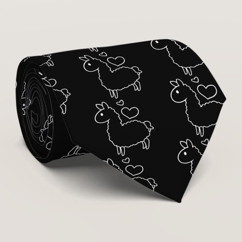 Little Llama Silhouette Madness Tie