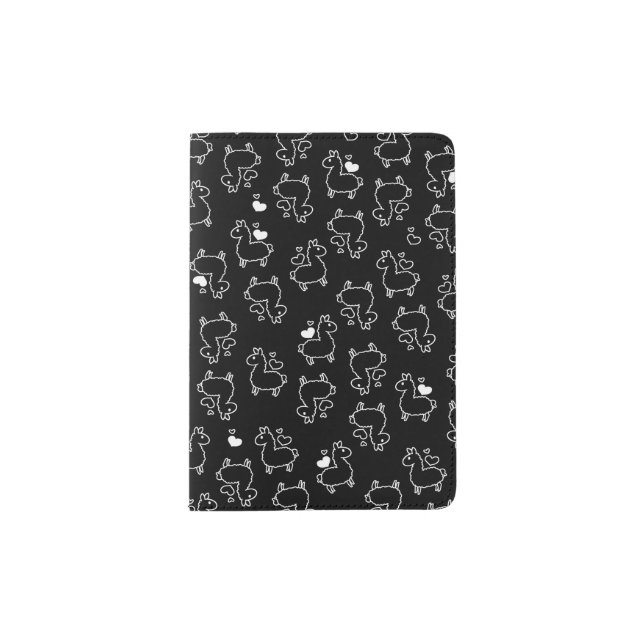 Little Llama Silhouette Passport Holder (Front)