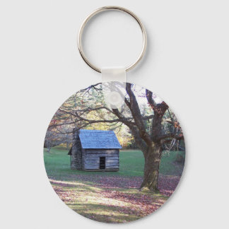little log cabin keychain