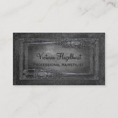 Little Londoner Double Scissors 3.5" x 2.0" Business Card Template