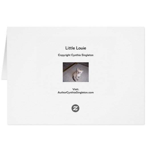 Little Louie Kitten Cat (Back Horizontal)