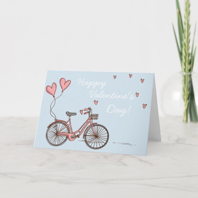 Little Love Bike Valentine's Day Card (Front)