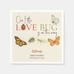 Little Love Bug Baby Shower Butterfly Napkins