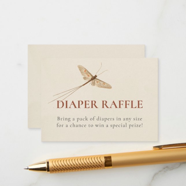 Little Love Bug Baby Shower Enclosure Card (Front/Back In Situ)