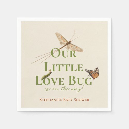 Little Love Bug Baby Shower Gender Neutral Napkins