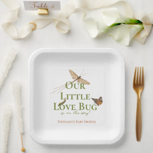 Little Love Bug Baby Shower Gender Neutral Paper Plates