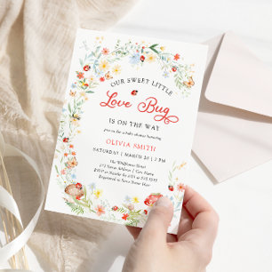 Little Love Bug Baby Shower Invitation