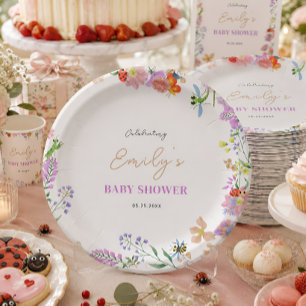 Little Love Bug Baby Shower Paper Plates
