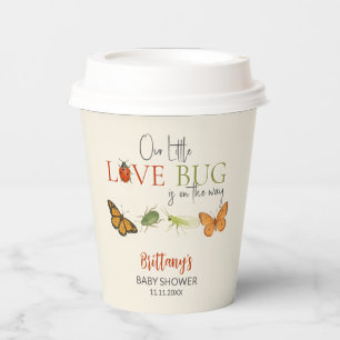 Little Love Bug Baby Shower Sticker Paper Cups