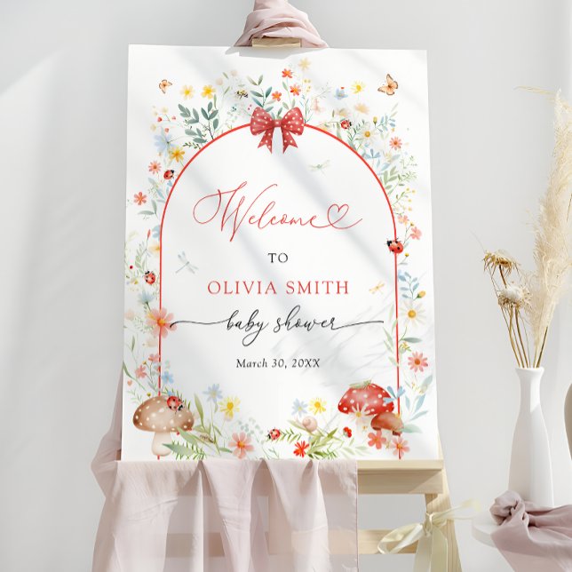 Little Love Bug Baby Shower Welcome  Foam Board (Creator Uploaded)