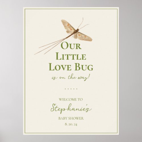 Little Love Bug Baby Shower Welcome Poster