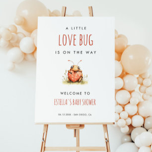 Little Love Bug Baby Shower Welcome Sign