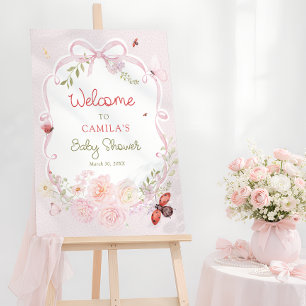 Little Love Bug Bloom Baby Shower Welcome  Foam Board
