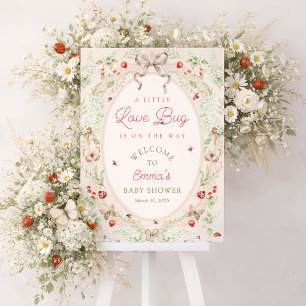 Little Love Bug Boho Baby Shower Welcome Foam Board