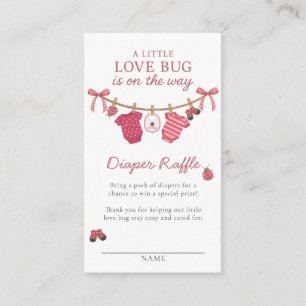 Little Love Bug Clothesline Baby Shower Enclosure Card
