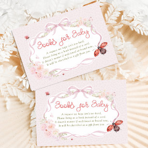 Little Love Bug Floral Girl Books for Baby Enclosure Card