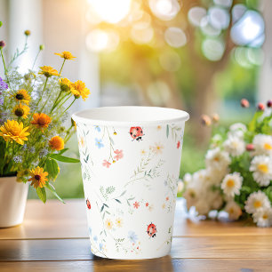 Little Love Bug Garden Baby Shower Baby shower Paper Cups