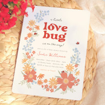Little Love Bug Girl Retro Baby Shower