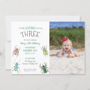 Little Love Bug Kids Birthday Invitation
