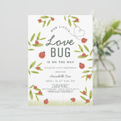 Little Love Bug Ladybug Baby Shower Invitation (Standing Front)