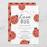 Ladybug baby shower sales invitations