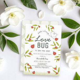 Little Love Bug Ladybug Baby Shower Invitation