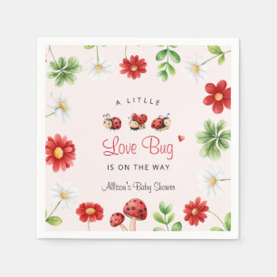 Little Love Bug Ladybug Baby Shower Napkins