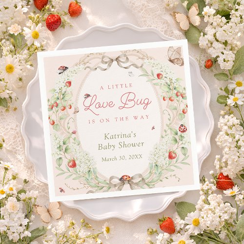 Little Love Bug Ladybug Baby Shower  Napkins