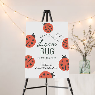 Little Love Bug Ladybug Baby Shower Welcome Foam Board