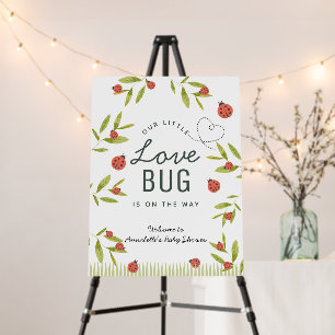 Little Love Bug Ladybug Leaf Baby Shower Welcome Foam Board