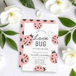 Little Love Bug Light Pink Ladybug 1st Birthday Invitation<br><div class="desc">This cute and modern girl's 1st birthday invitation features a white background with ladybugs in light pink. The reverse side features a pink background with black polka dot patterns. Personalize for your needs. You can find more matching products at my store.</div>