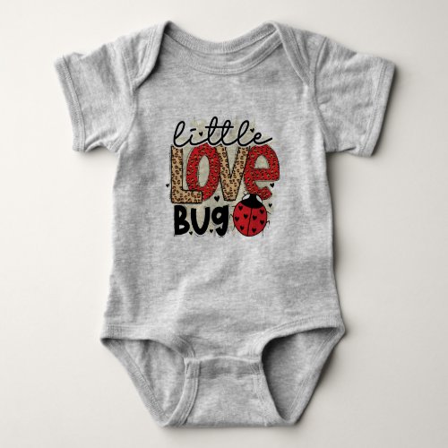 Little Love Bug Valentine  Baby Bodysuit