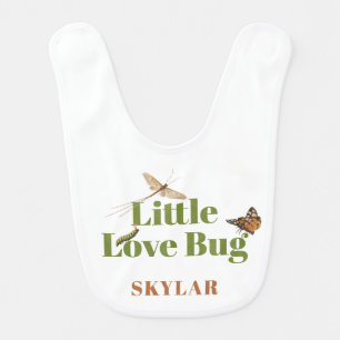 Little Love Bug Vintage Illustration  Baby Bib