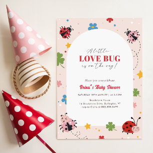 Little Love Bug Wildflower Baby Shower Invitation