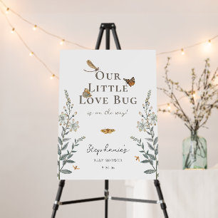 Little Love Bug Wildflower Baby Shower Welcome Foam Board