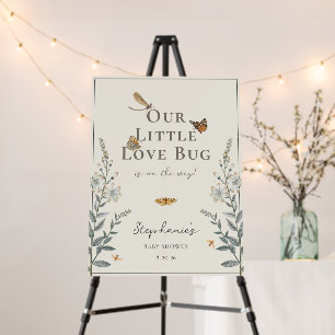 Little Love Bug Wildflower Baby Shower Welcome Foam Board