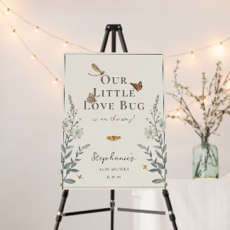 Little Love Bug Wildflower Baby Shower Welcome Foam Board