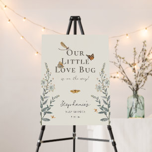 Little Love Bug Wildflower Baby Shower Welcome Foam Board